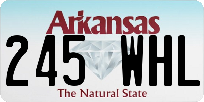 AR license plate 245WHL