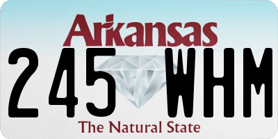 AR license plate 245WHM