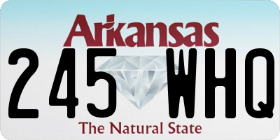 AR license plate 245WHQ
