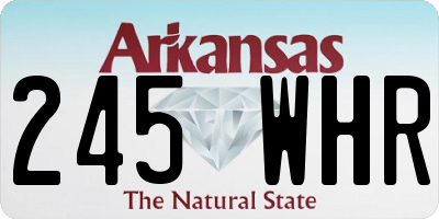 AR license plate 245WHR