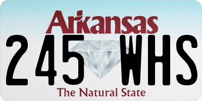 AR license plate 245WHS