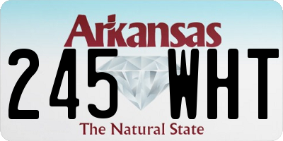 AR license plate 245WHT