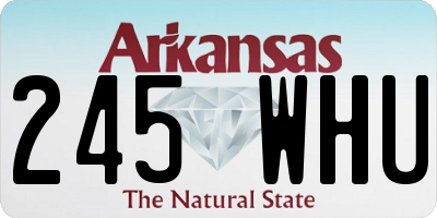 AR license plate 245WHU