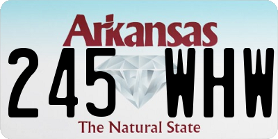 AR license plate 245WHW