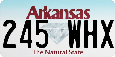 AR license plate 245WHX