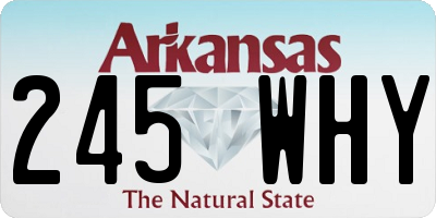 AR license plate 245WHY