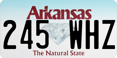 AR license plate 245WHZ
