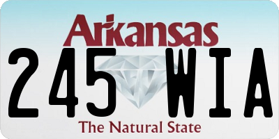 AR license plate 245WIA