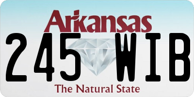 AR license plate 245WIB