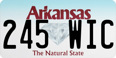 AR license plate 245WIC