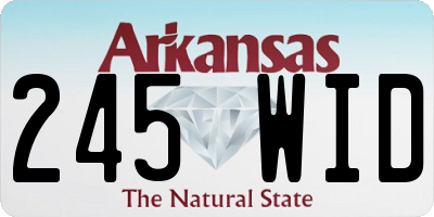 AR license plate 245WID