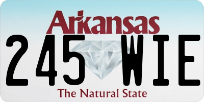 AR license plate 245WIE