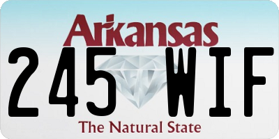 AR license plate 245WIF