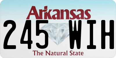 AR license plate 245WIH