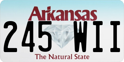 AR license plate 245WII