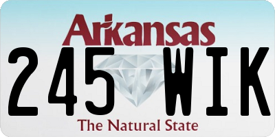 AR license plate 245WIK