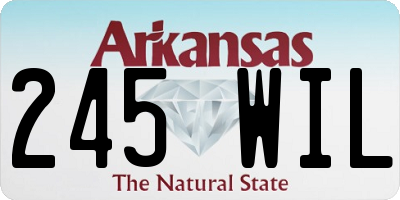 AR license plate 245WIL