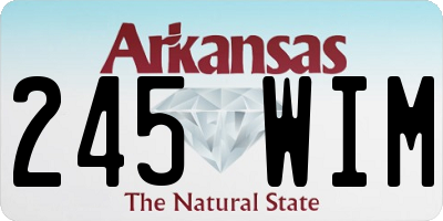 AR license plate 245WIM