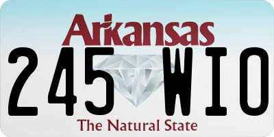 AR license plate 245WIO