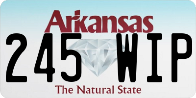 AR license plate 245WIP