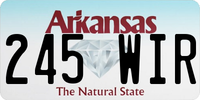 AR license plate 245WIR