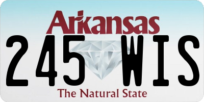 AR license plate 245WIS