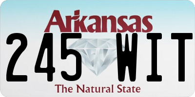 AR license plate 245WIT