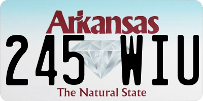 AR license plate 245WIU