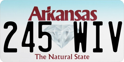 AR license plate 245WIV