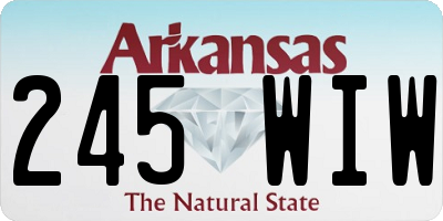 AR license plate 245WIW