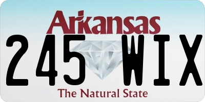 AR license plate 245WIX