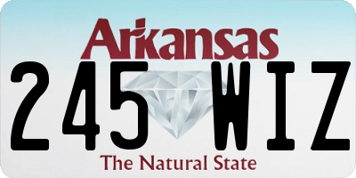 AR license plate 245WIZ