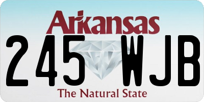 AR license plate 245WJB