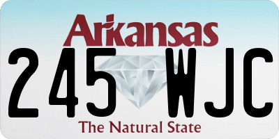AR license plate 245WJC