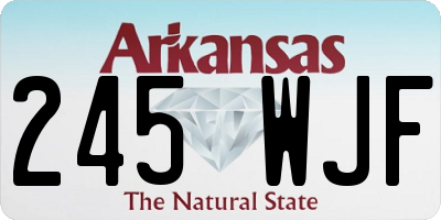 AR license plate 245WJF