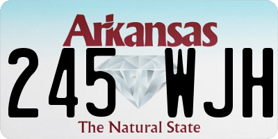 AR license plate 245WJH