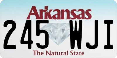 AR license plate 245WJI