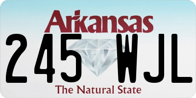 AR license plate 245WJL