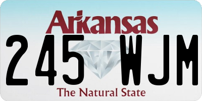 AR license plate 245WJM