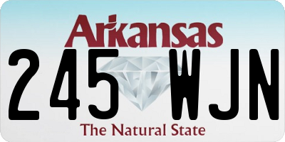 AR license plate 245WJN