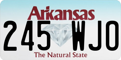 AR license plate 245WJO