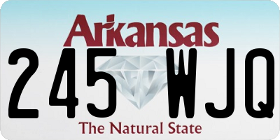 AR license plate 245WJQ