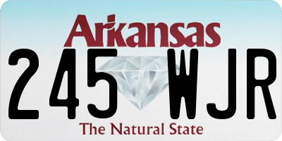 AR license plate 245WJR
