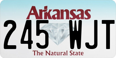 AR license plate 245WJT