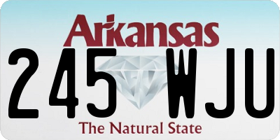 AR license plate 245WJU