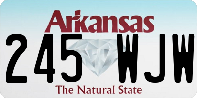 AR license plate 245WJW