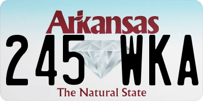 AR license plate 245WKA