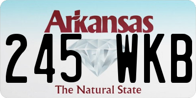 AR license plate 245WKB