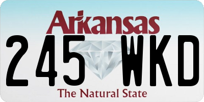 AR license plate 245WKD