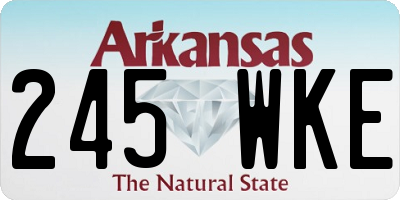 AR license plate 245WKE